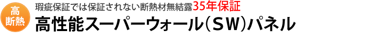 高性能スーパーウォール(SW)パネル